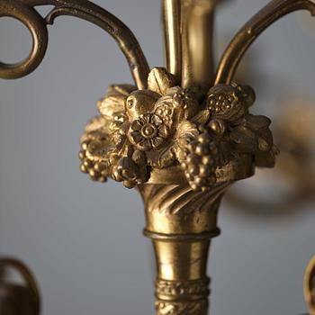 A pair of Empire-style ten-light candelabra, second half of the 19th century.