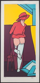 VALERIO ADAMI, färgserigrafi, signerad och numrerad 71/140.