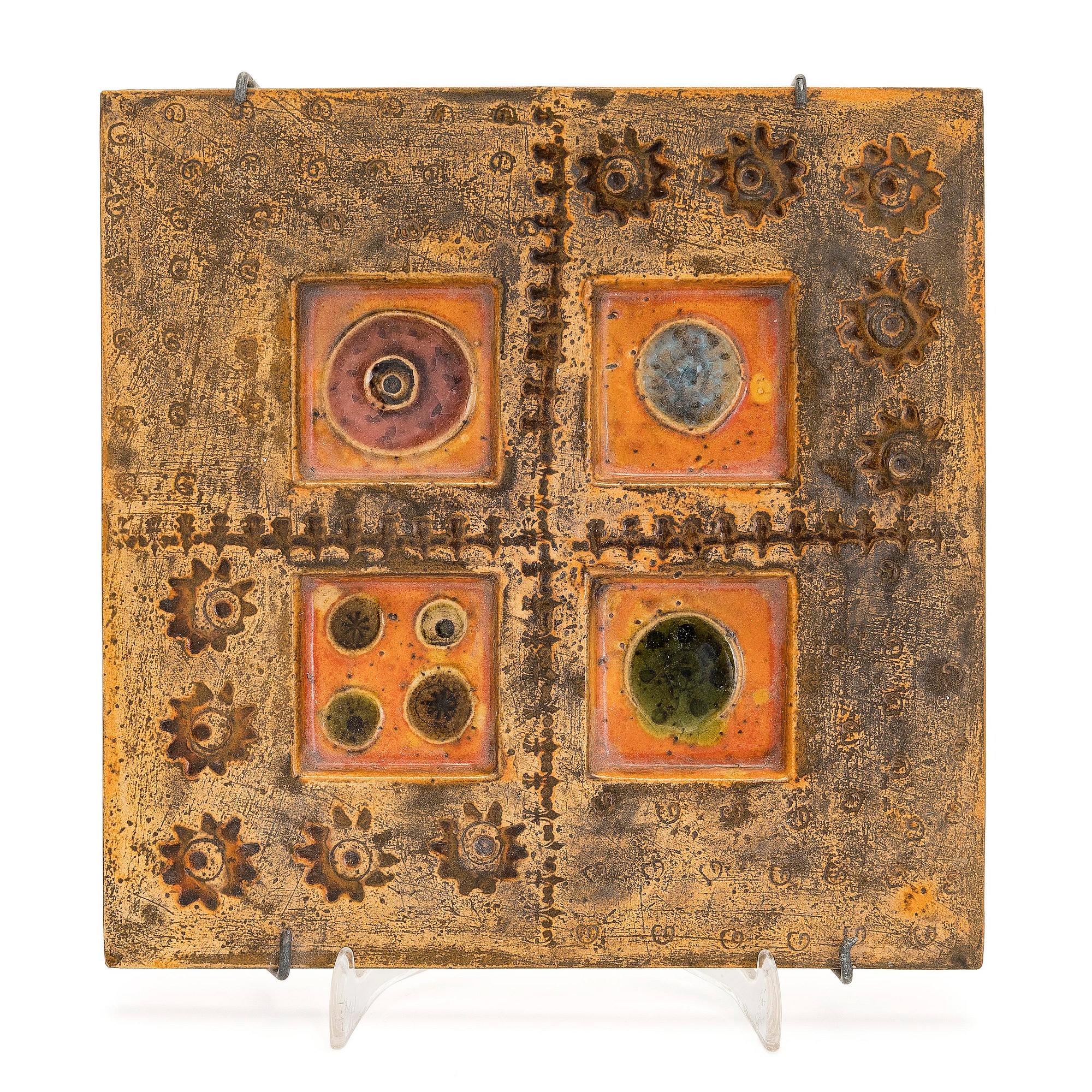 Rut Bryk, Relief, stoneware, signed BRYK.