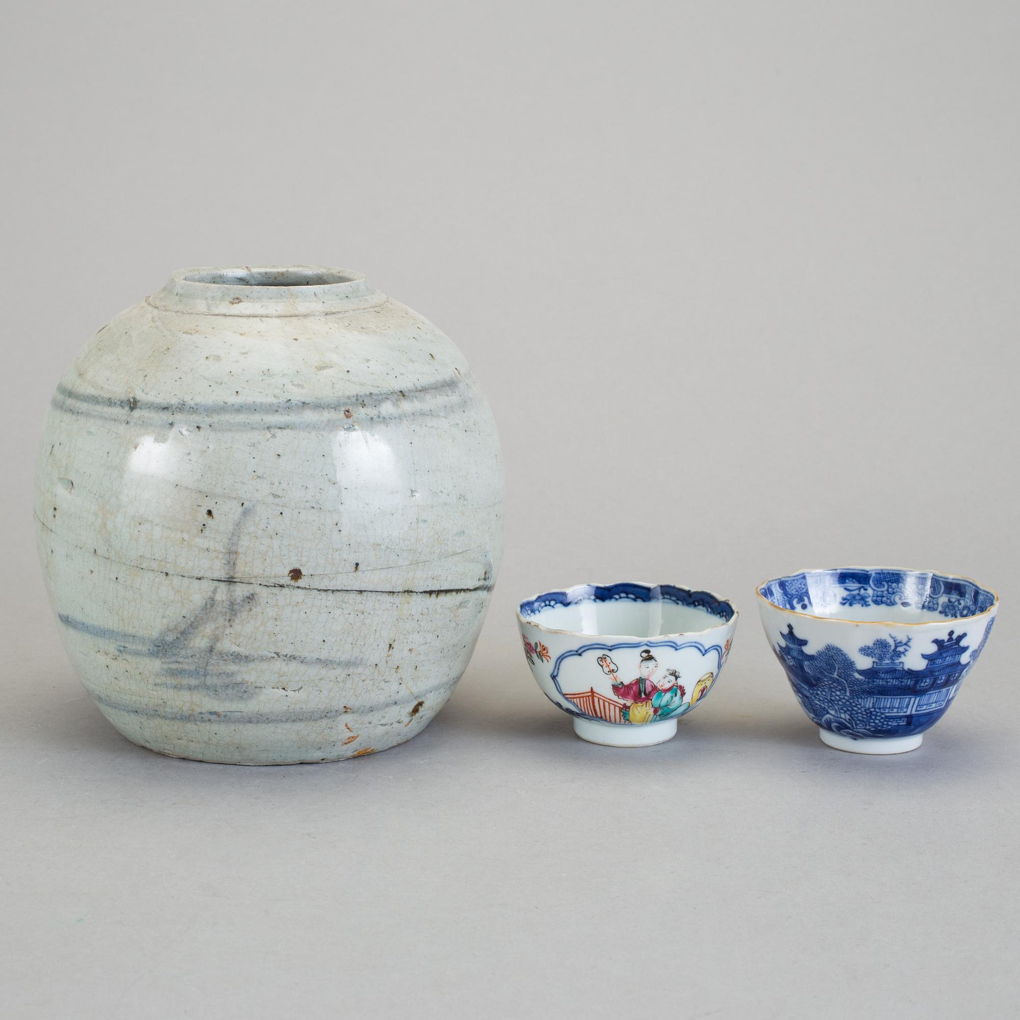 PARTI PORSLIN, 8 delar, porslin, Kina, 17-/18-/1900-tal.