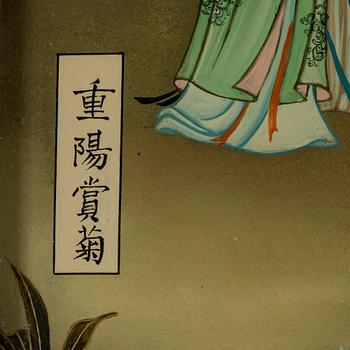 Two glass paintings, second half of the 20th century,