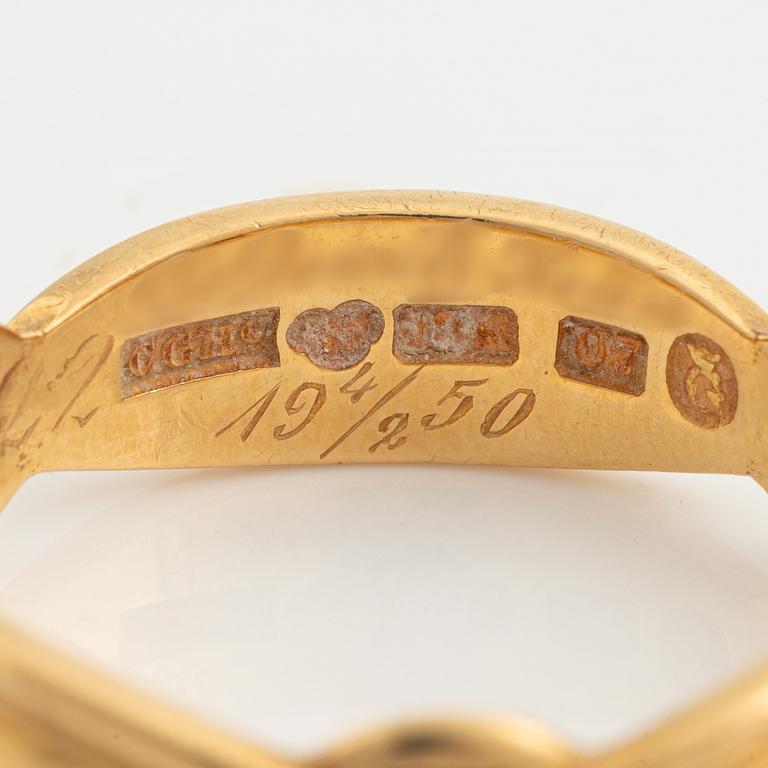 Ring, 18K gold, Masonic ring.