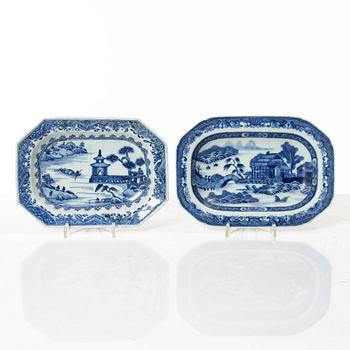 Parti kompaniporslin, 8 delar, Qingdynastin, Kina, 1700/1800-tal.