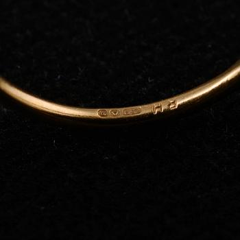 RINGAR, 2 st. samt ÖRHÄNGEN, guld 18K/14K, diamant, pärlor. Vikt tot. 9 g.