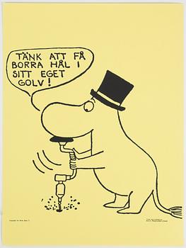 Tove Jansson, affischer, 6 st, Bull's Presstjänst, Art Work Shop.