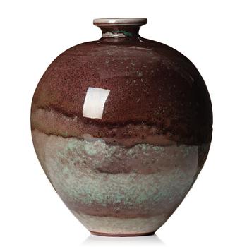 66A. Berndt Friberg, a stoneware vase, Gustavsberg studio, Sweden 1974.