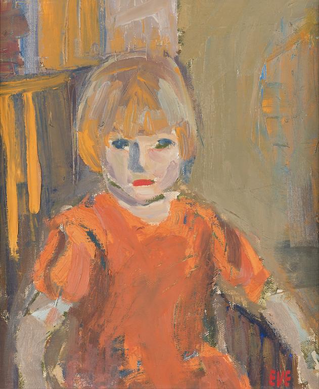Eve Eriksson, oil on board, signed.
