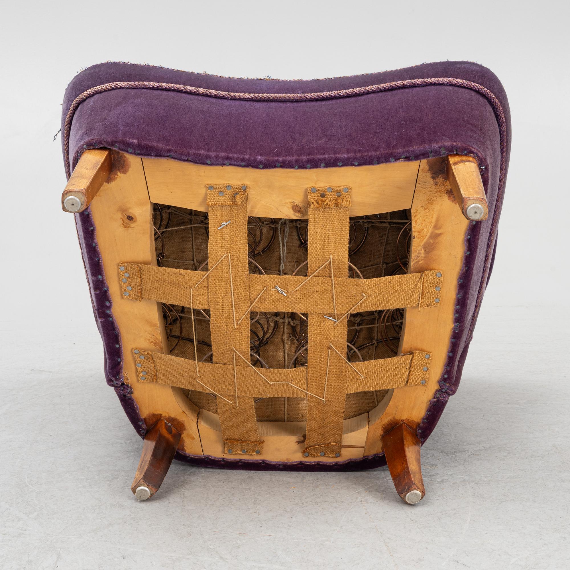 Gösta Jonsson, tillskriven, fåtölj, "Swedish Modern”, 1940/50-tal.