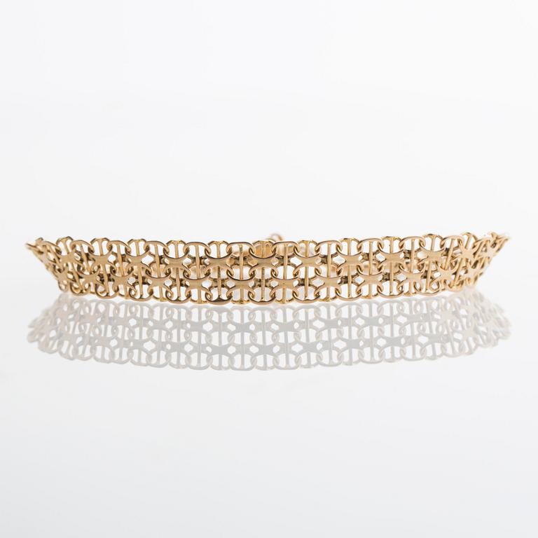 ARMBAND, 18K guld, x-länk.