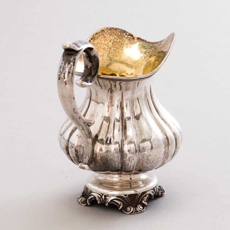A Latvian silver cream jug, mark of Carl Theodor Beyermann, Riga, 1853.