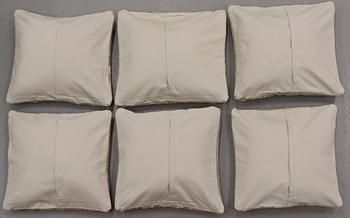 Six kilim cushions, Ca 45 x 45 cm.