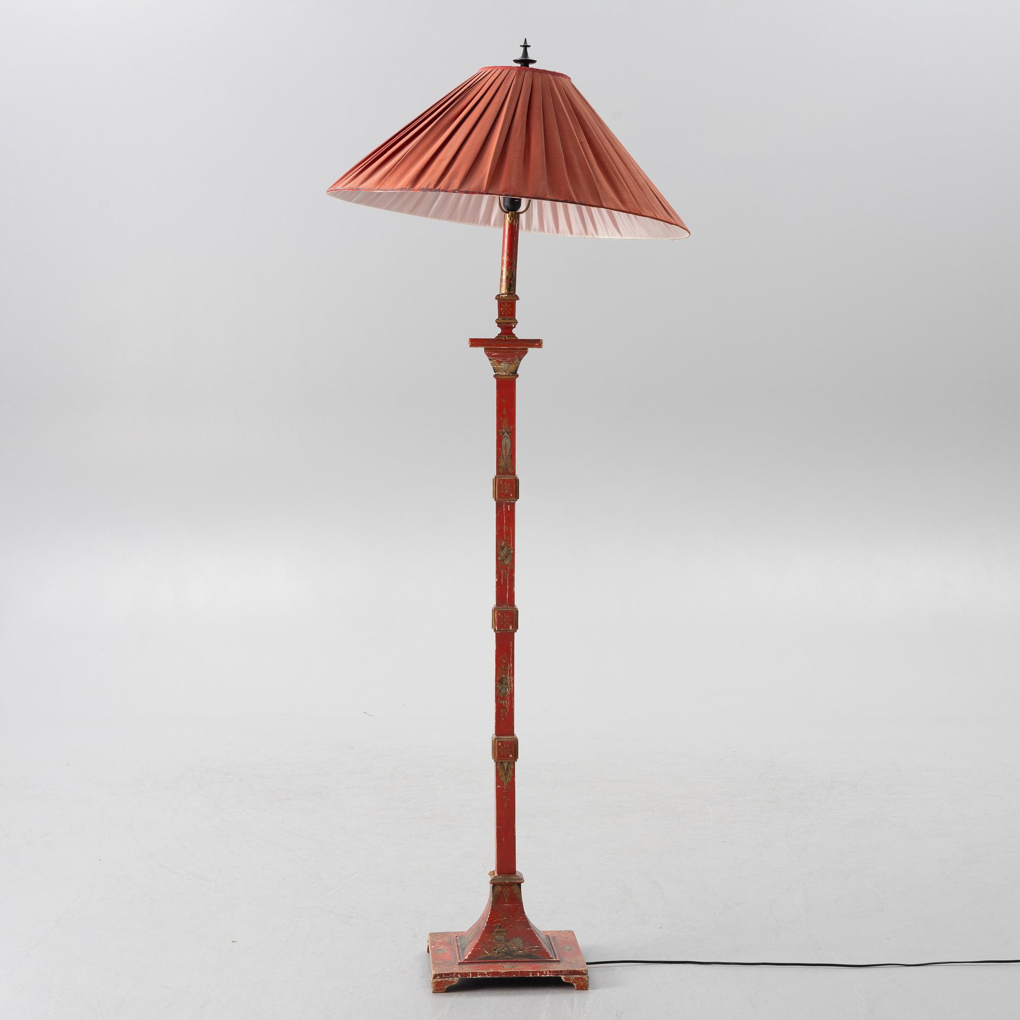 A chinoiserie floor lamp, 20th century.