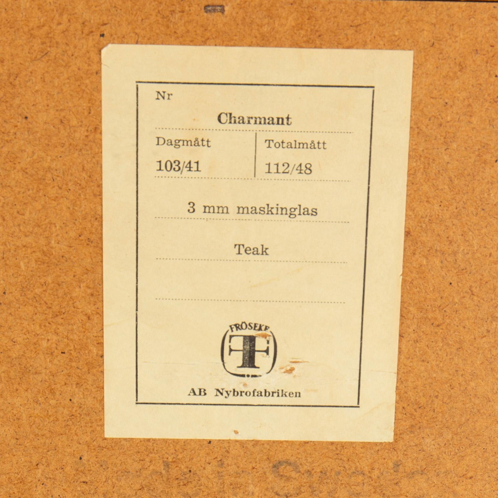 A teak mirror model 'Charmant', Fröseke, AB Nybrofabriken, mid 20th century.