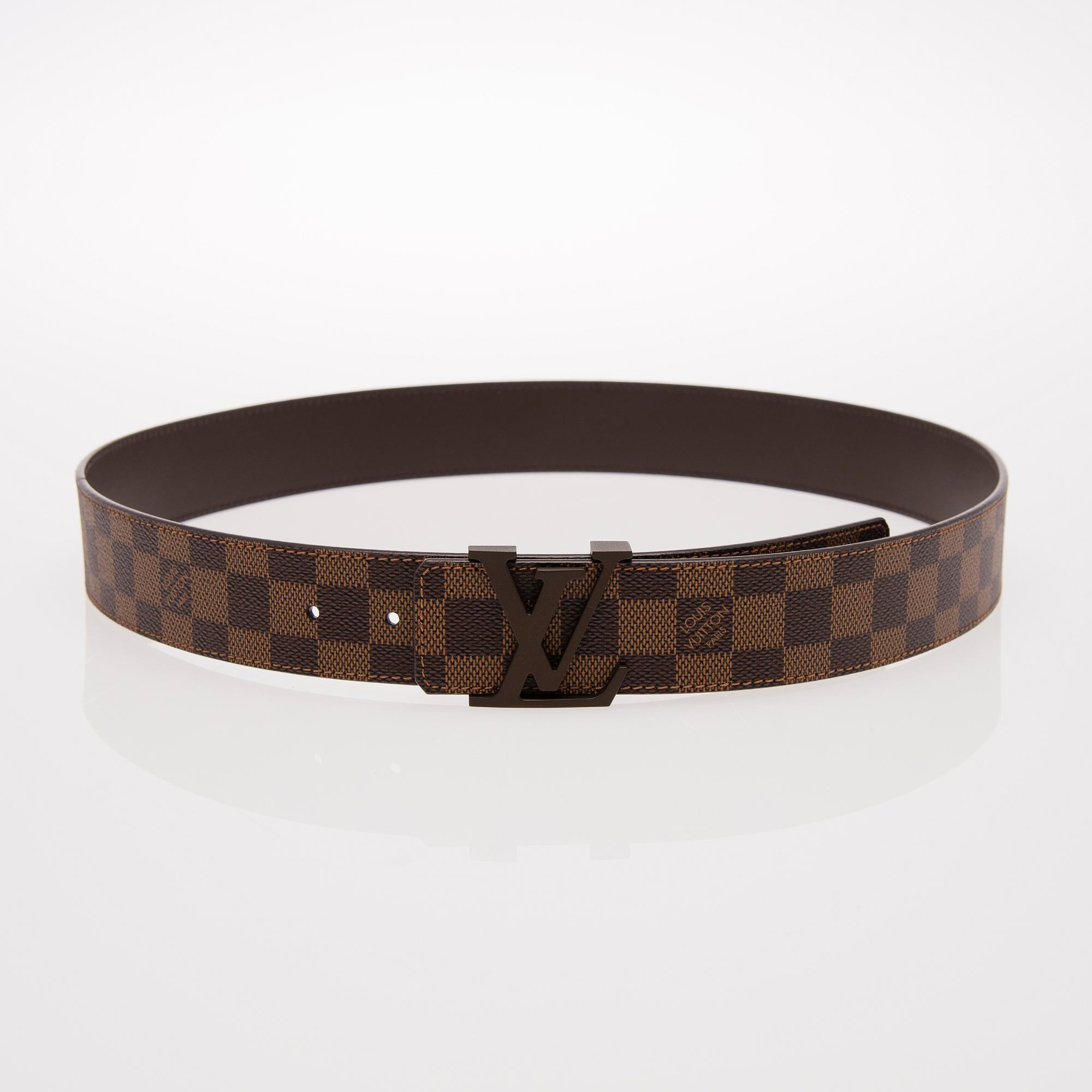 Damier Ebene Belt, size 100/40.
