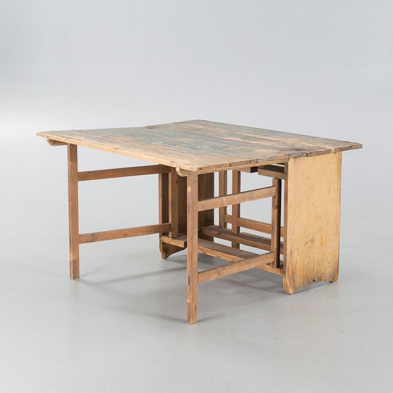 A Swedish handcrafted table, 19th century.