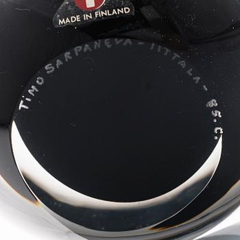 TIMO SARPANEVA, a 'Judge gavel' glass sculpture, signed Timo Sarpaneva, Iittala -85C.