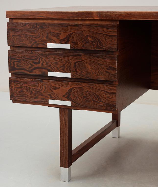 A Kai Kristiansen palisander desk, Feldballes Møbelfabrik, Denmark 1960's.