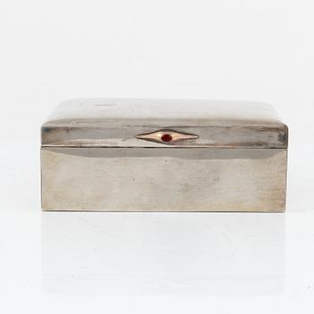 Cigarrskrin, silver, Martin Lysell, Trelleborg 1923.