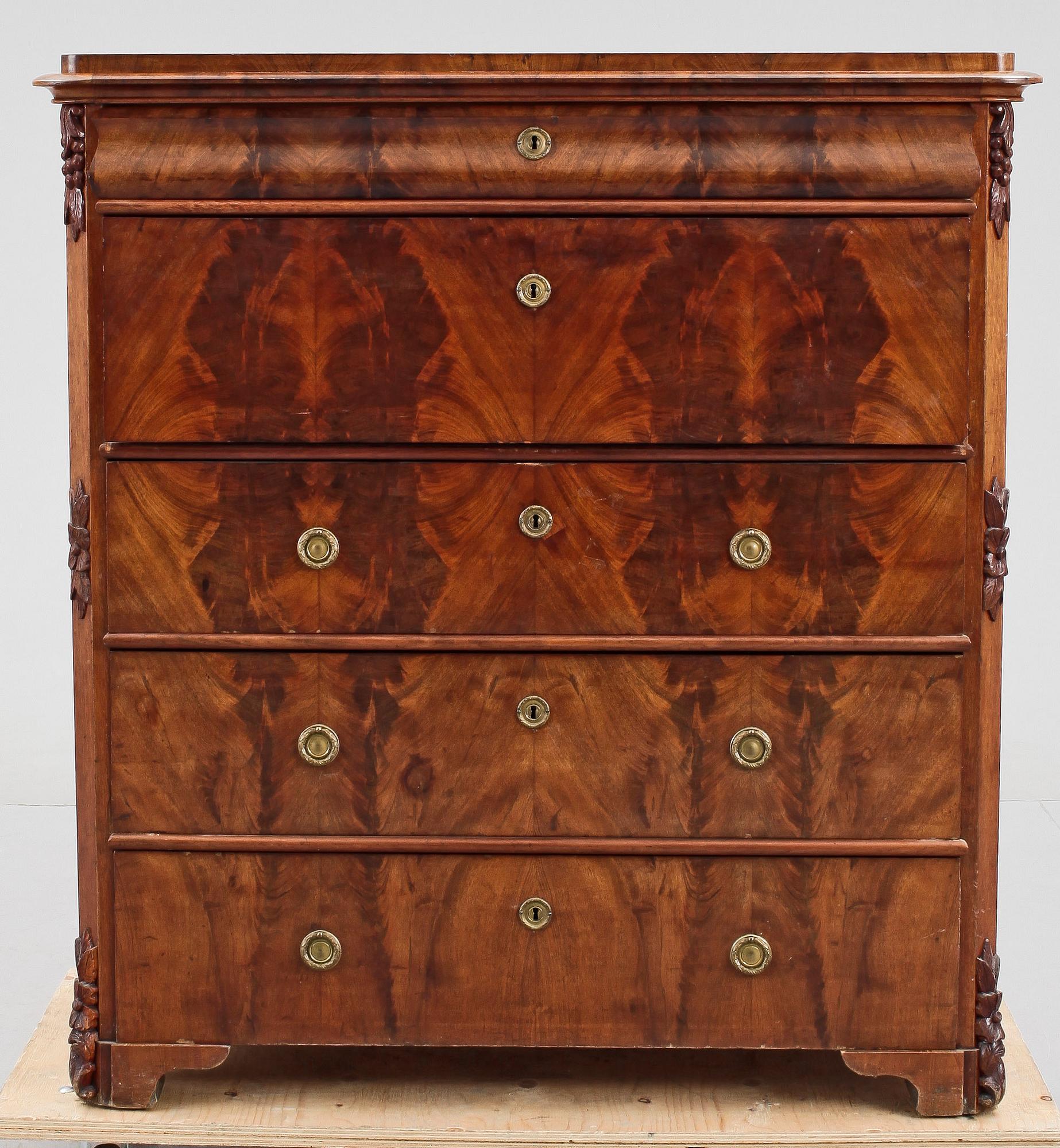 CHIFFONJÉ, senempire, 1800-talets mitt.