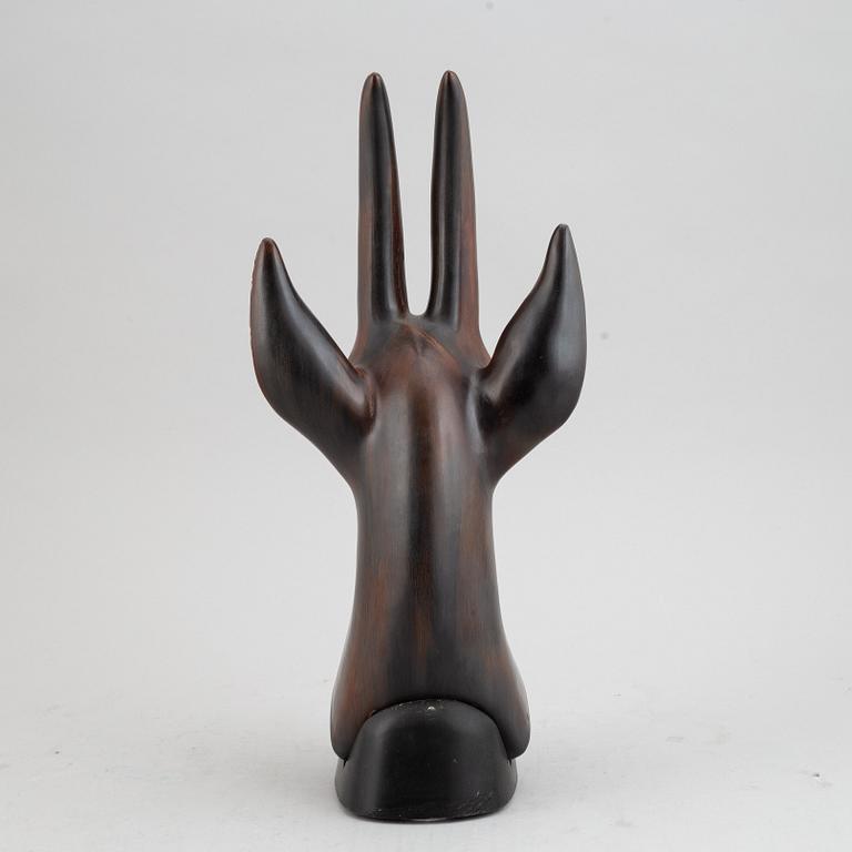 Gunnar Nylund, a unique signed stoneware sculpture, Rörstrand.