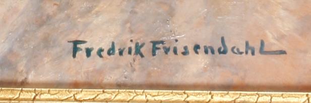 FRISENDAHL, FREDRIK, olja på pannå, sign.