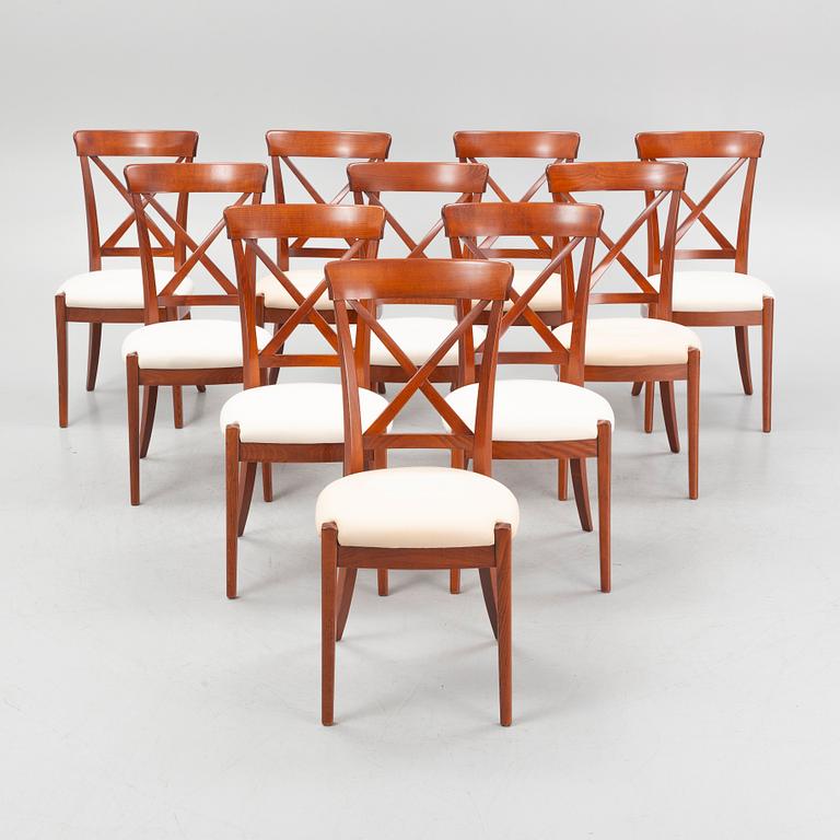 Ten Grange chairs, France, 21st Century.