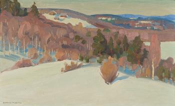 Aarno Karimo, oil on board, signed.