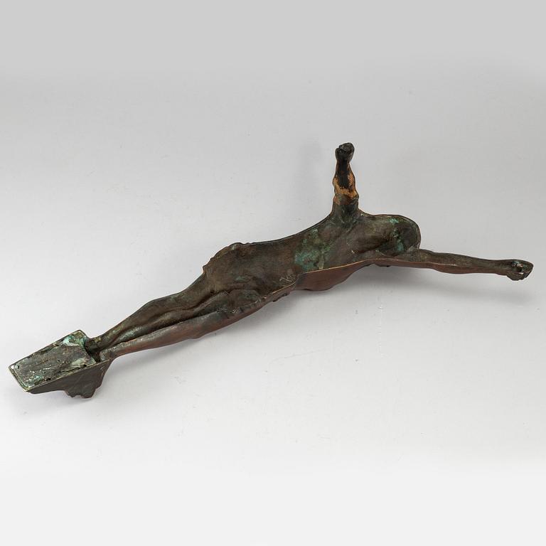 A 19th century bronze crucifix.