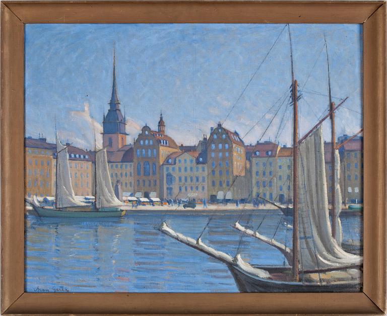 ARON GERLE, olja på duk, sign.