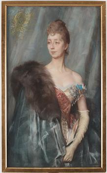 ALBERT EDELFELT, HARJOITELMA TANSKAN PRINSESSA MARIEN MUOTOKUVAAN.