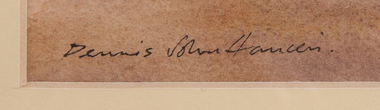 HANCERI, DENNIS JOHN, akvareller 2 st, sign.