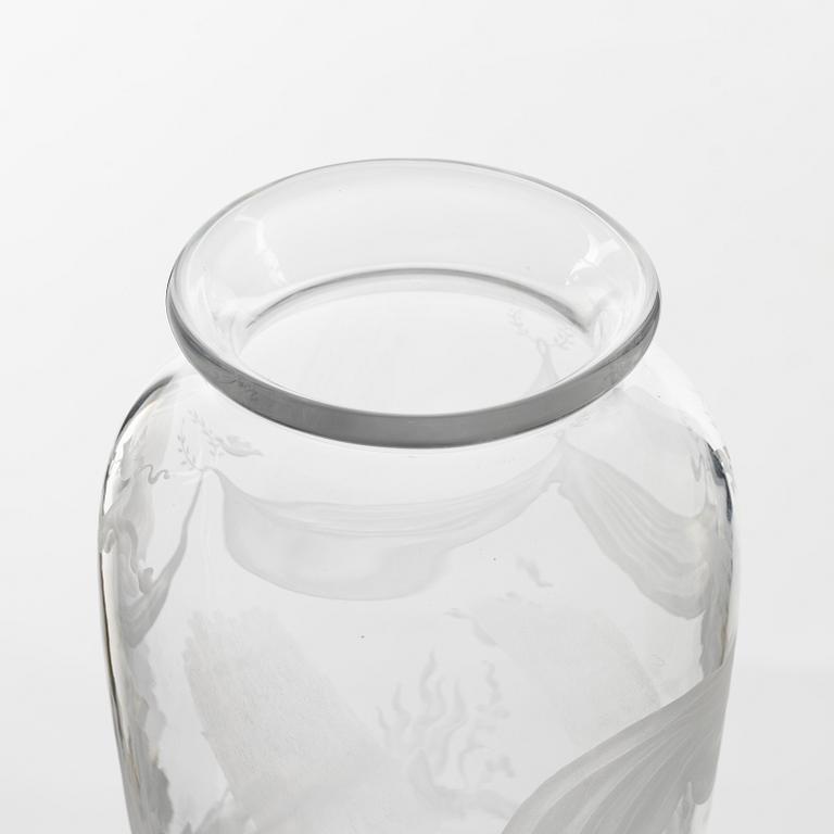 Edvin Öhrström, a glass vase, Orrefors, Sweden, 1957.