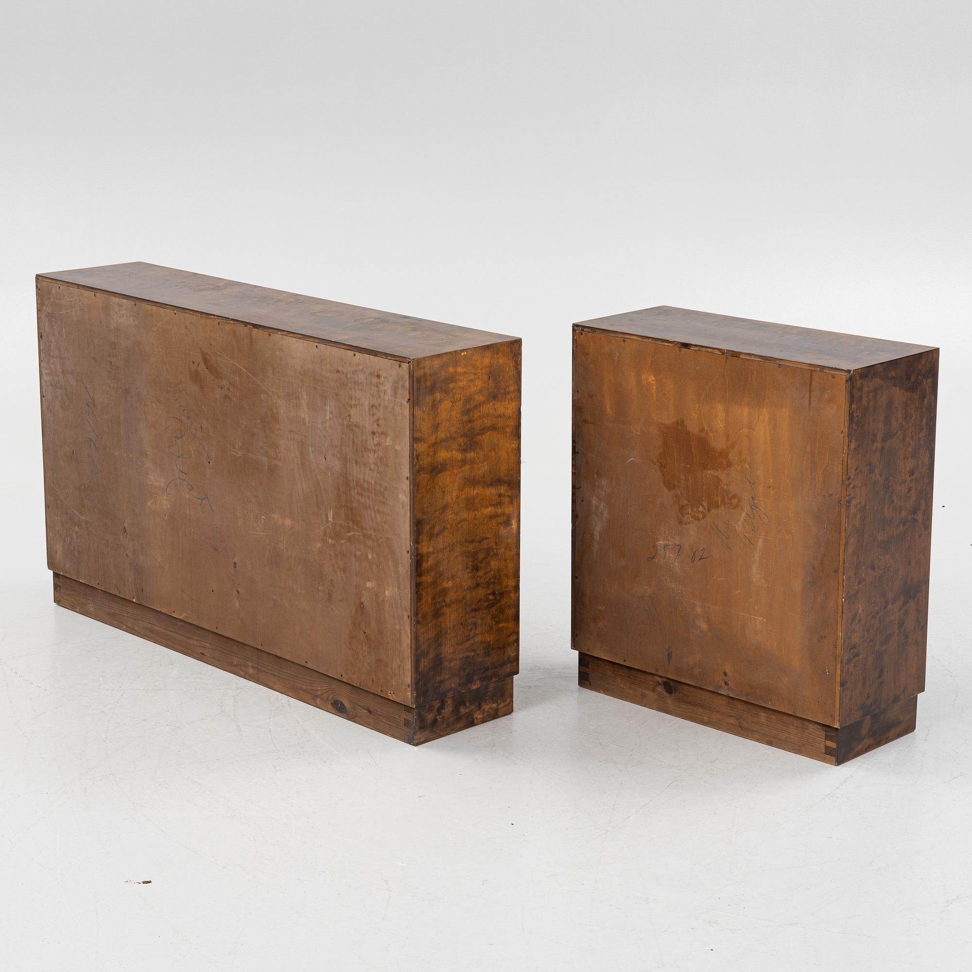 Bokhyllor, ett par, 1930/40-tal.