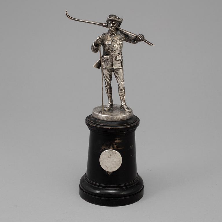 A Swedish silver figurine from CG Hallberg in Stockholm with unclear hallmarks.