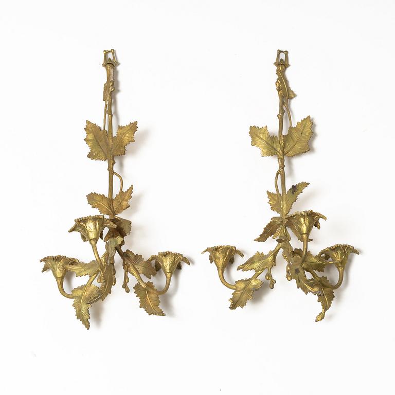 A pair of Oscarian wall appliques, late 19th century.
