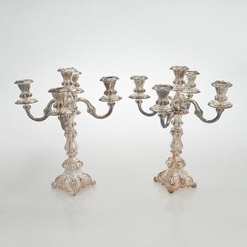 A pair of silver baroque style candelabra, Kultakeskus, Hämeenlinna 2007-2008.