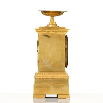 A French Empire ormolu mantel clock by Louis-Isidore Choiselat (master in Paris 1813-47).
