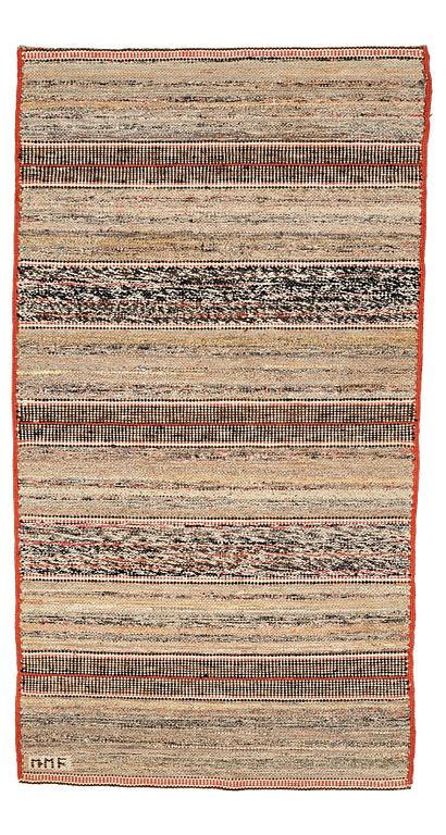 Märta Måås-Fjetterström, MATTA, "T.matta", trasmatta, rölakan, ca 204,5 x 111-113 cm, signerad MMF.