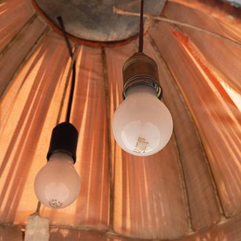 An Art Nouveau ceiling light.