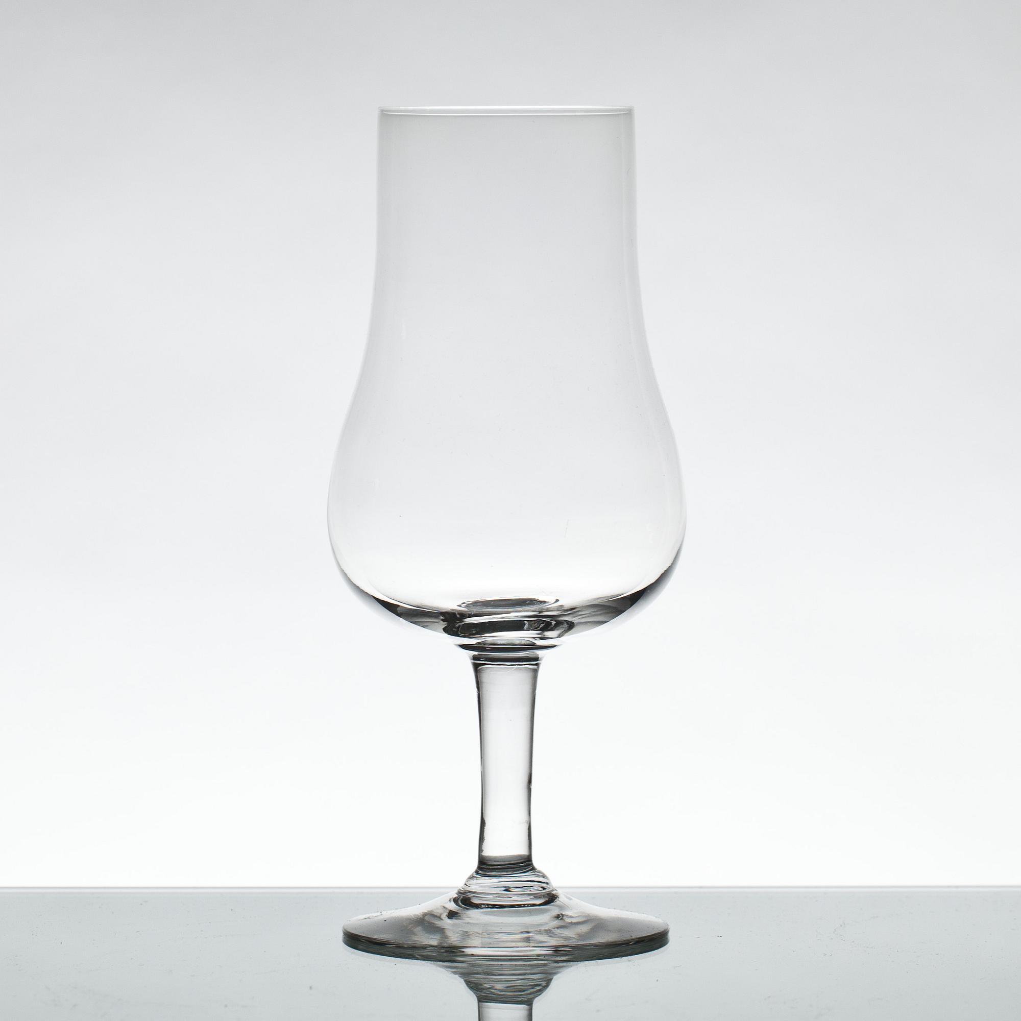 RESESCHATULL och VINPROVARGLAS, 6 st, 1900-tal.