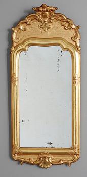 631. A Rococo mirror, 18th century.