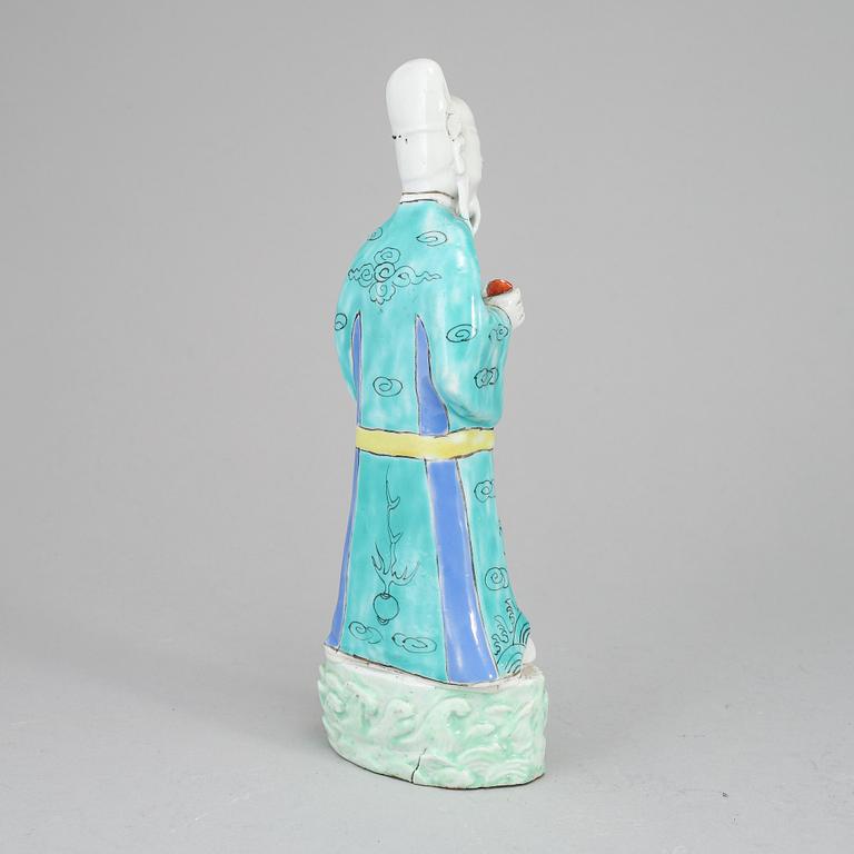 A famille rose figure, Qing dynasty, 19th century.