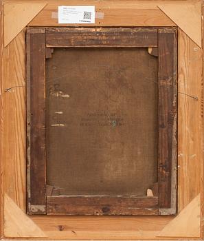 OKÄND KONSTNÄR,olja på duk, otydligt signerad. 1800-tal.