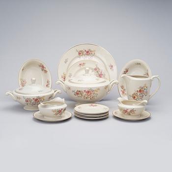 ASTIASTO, 48 osaa, posliinia, "Irmeli" Arabia, 1940-luku.