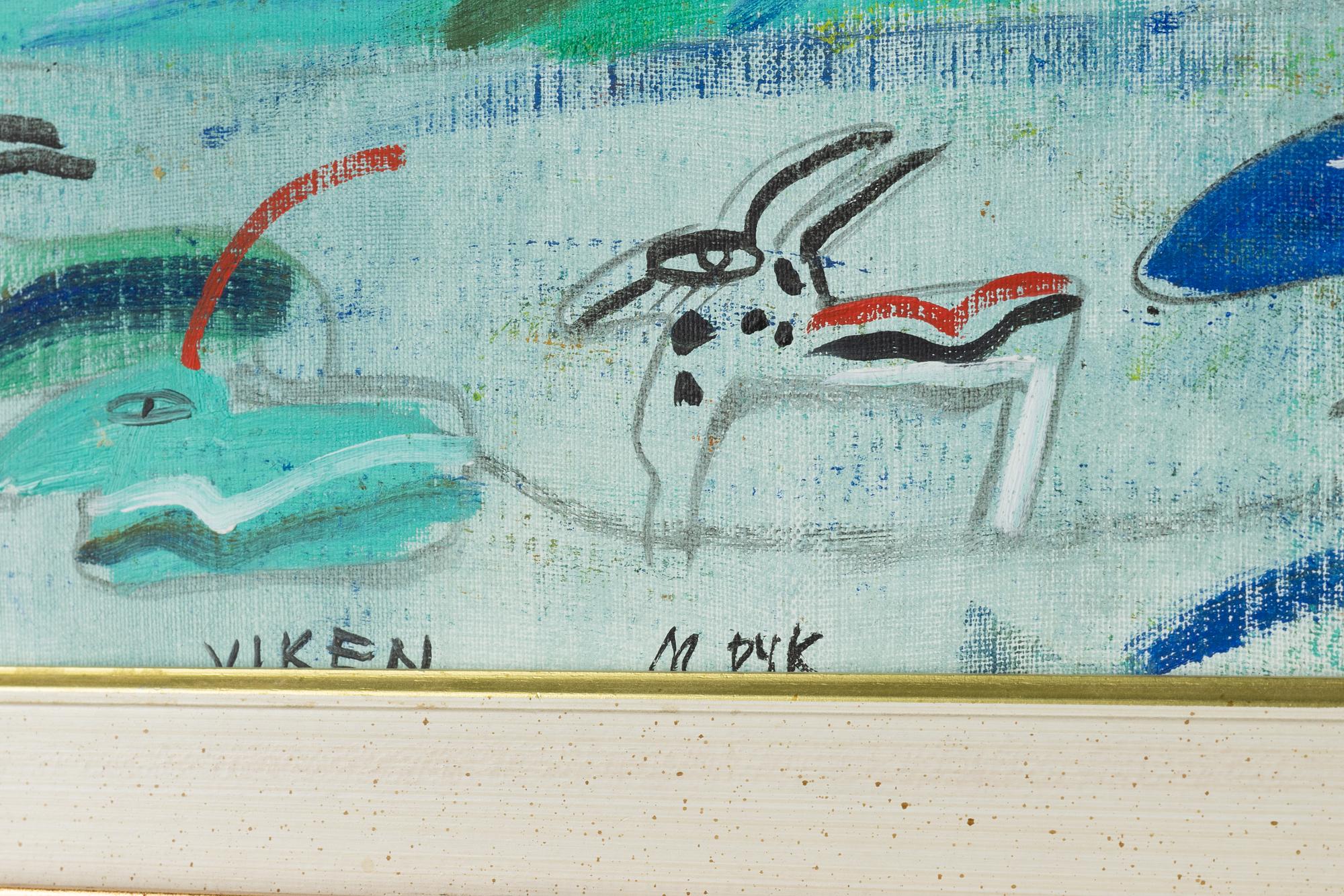 Madeleine Pyk, oil on canvas, signed.