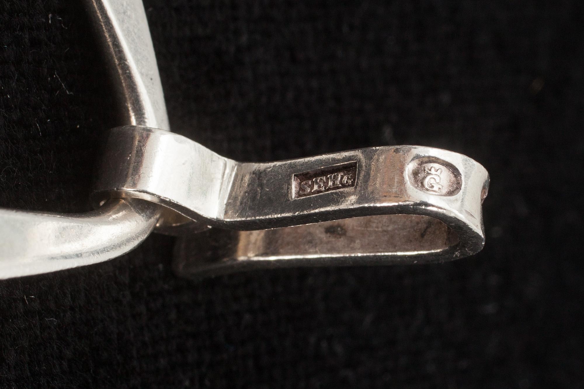 HALSLÄNK, 2 delar, sterlingsilver, Sven Erik Högberg, Göteborg, 1957. Vikt ca 120 g.