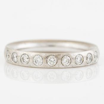 Georg Jensen, alliansring 18K vitguld med runda briljantslipade diamanter "Magic".