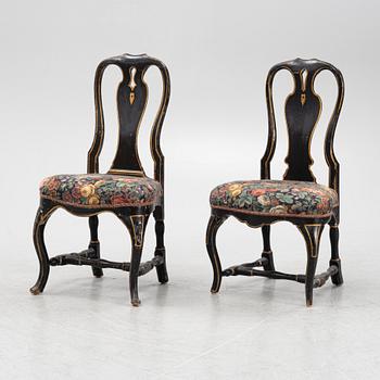 Stolar, ett par rokoko, 1700-talets första hälft.