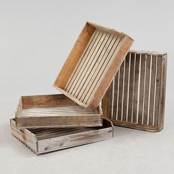 TRÄLÅDOR, 4 stycken, 1900-talets mitt.