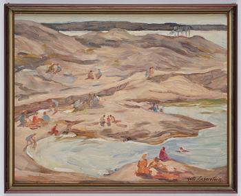 Lotte Laserstein, Bathing on the cliffs.